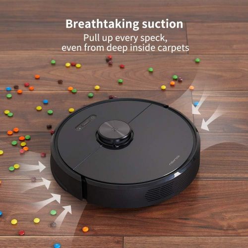  Roborock S6 Robot Vacuum, Robotic Vacuum Cleaner and Mop with Adaptive Routing, Selective Room Cleaning, Super Strong Suction, and Extra Long Battery Life, APP & Alexa Voice Contro