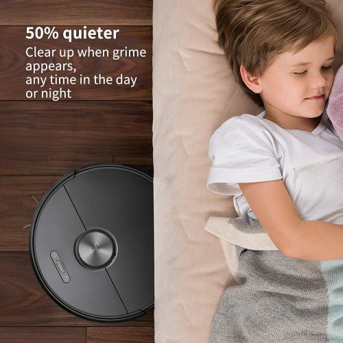  Roborock S6 Robot Vacuum, Robotic Vacuum Cleaner and Mop with Adaptive Routing, Selective Room Cleaning, Super Strong Suction, and Extra Long Battery Life, APP & Alexa Voice Contro