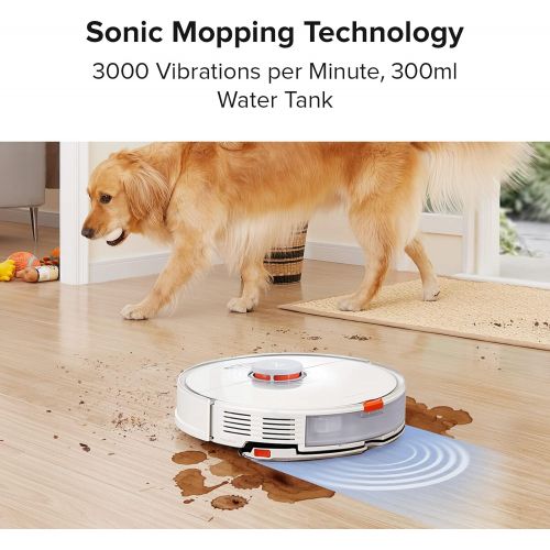  roborock S7 Robot Vacuum and Mop, 2500PA Suction & Sonic Mopping, Robotic Vacuum Cleaner with Multi-Level Mapping, Works with Alexa, Mop Floors and Vacuum Carpets in One Clean, Per