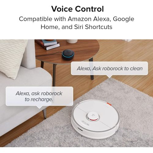  roborock S7 Robot Vacuum and Mop, 2500PA Suction & Sonic Mopping, Robotic Vacuum Cleaner with Multi-Level Mapping, Works with Alexa, Mop Floors and Vacuum Carpets in One Clean, Per