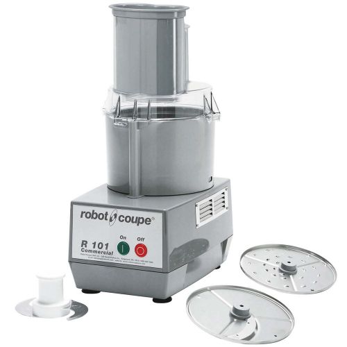  Robot Coupe R 101 Combination Cutter and Vegetable Slicer with 2.5 qt. Gray Polycarbonate Bowl - 120V