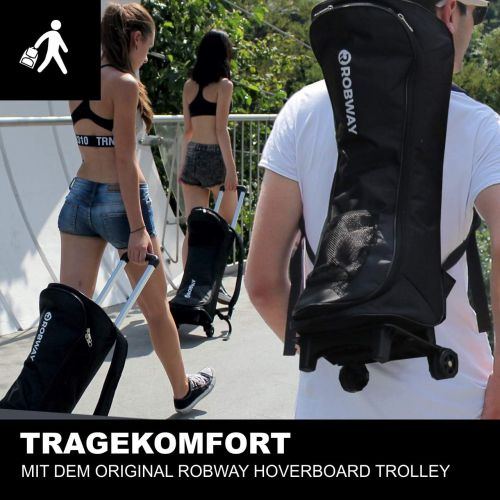  Robway Original Hoverboard Trolley - Rucksack - Tragetasche - Mit Rollen - Case - 3 Groessen - Board Tasche - Netztasche