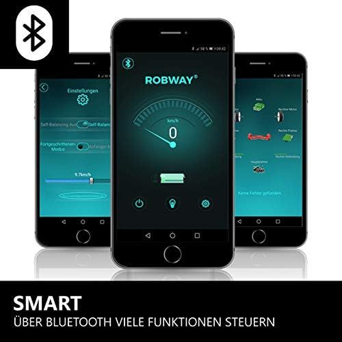  Robway W1 Hoverboard - Das Original - Samsung Marken Akku - Self Balance - 22 Farben - Bluetooth - 2 x 350 Watt Motoren - App - Led