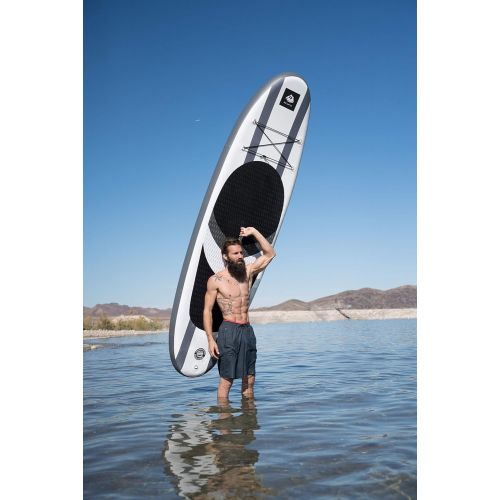  RoC Inflatable Stand up Paddle Board W Free Premium SUP Accessories & Carrying Bag, Waterproof Bag, Leash, Paddle and Hand Pump !!! 10 5 Long 6 Thick for Extra Stability