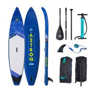 Roc Aztron Neptune Inflatable Stand up Paddle Board Touring 126 Double Chamber & Layer with Adjustable Aluminum Paddle and