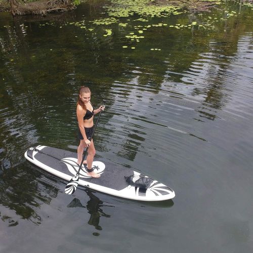  Roc Inflatable Stand Up Paddle Board with Accessories 10 6 {Non Slip EVA deck} Inflatable Sup {32 wide 6 thick} Includes 3-Piece Paddle, 10L Dry Bag, Leash, Hand Pump w/ Gauge, Fin, Pa