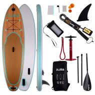 Roc DAMA Inflatable Stand up Paddle sup Board Board,fin,Carry Bag,Paddle,Hand Pump,Leash,Repairing kit,mobilephone Waterproof Bag,All Round Board,for Beginners Youth and Adult