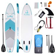 Roc DAMA Inflatable Stand up Paddle sup Board Board,fin,Carry Bag,Paddle,Hand Pump,Leash,Repairing kit,mobilephone Waterproof Bag,All Round Board,for Beginners Youth and Adult