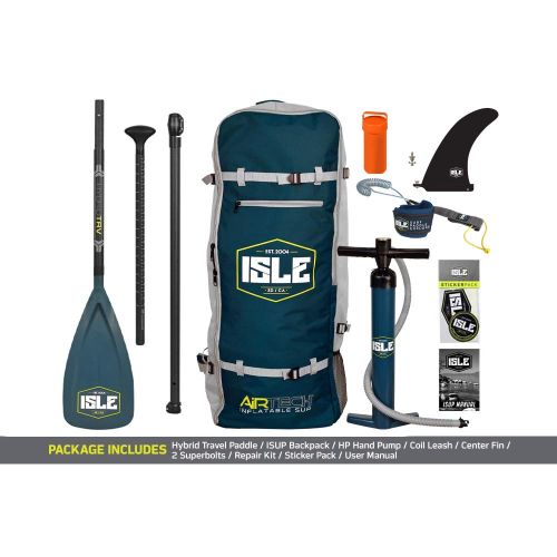  Roc ISLE 116 Sportsman | Inflatable Fishing Stand Up Paddle Board | 6” Thick iSUP and Accessory Pack | Durable and Lightweight | 36 Extra Stable Wide Stance | Up to 320 lbs
