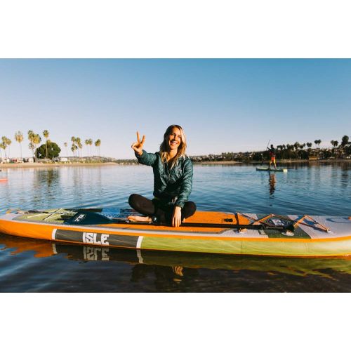  Roc ISLE 116 Sportsman | Inflatable Fishing Stand Up Paddle Board | 6” Thick iSUP and Accessory Pack | Durable and Lightweight | 36 Extra Stable Wide Stance | Up to 320 lbs