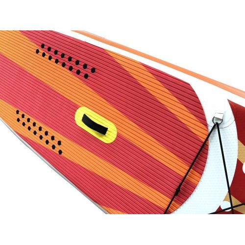  Roc ISUNLIT Inflatable Stand Up Paddle Board for All-Skilled Levels (6 Inches Thickness) with Complete SUP Accessories & Bag, Leash, Paddle, Tail fin, High Pressure Hand Pump and Repai