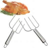 Rocaware Thanksgiving Turkey Lifter Serving Set, Roaster Poultry Forks,Set of 2