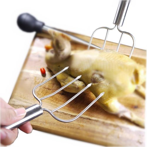  Rocaware Thanksgiving Turkey Lifter Serving Set, Roaster Poultry Forks,Set of 2