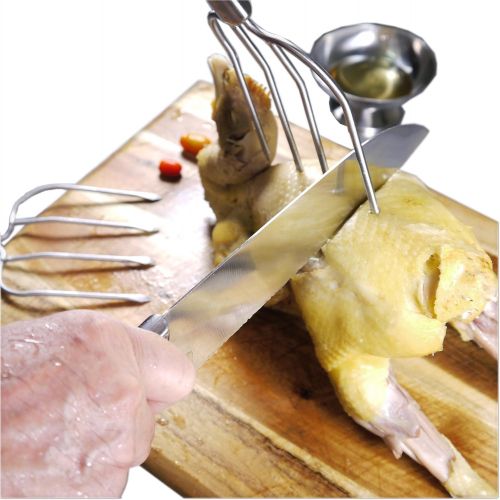  Rocaware Thanksgiving Turkey Lifter Serving Set, Roaster Poultry Forks,Set of 2