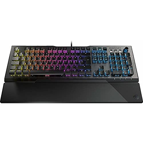  [아마존베스트]Roccat Vulcan 120 - mechanical gaming keyboard, AIMO LED single key illumination, Roccat titanium switches, aluminum surface, multimedia keys, palm rest, tactile switch, silver