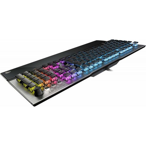  [아마존베스트]Roccat Vulcan 120 - mechanical gaming keyboard, AIMO LED single key illumination, Roccat titanium switches, aluminum surface, multimedia keys, palm rest, tactile switch, silver