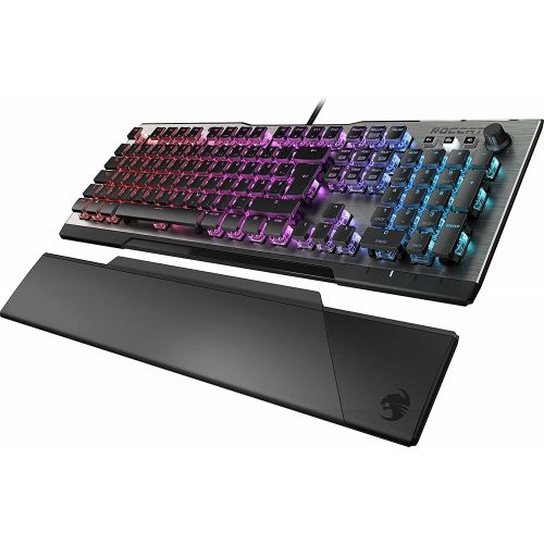  [아마존베스트]Roccat Vulcan 120 - mechanical gaming keyboard, AIMO LED single key illumination, Roccat titanium switches, aluminum surface, multimedia keys, palm rest, tactile switch, silver