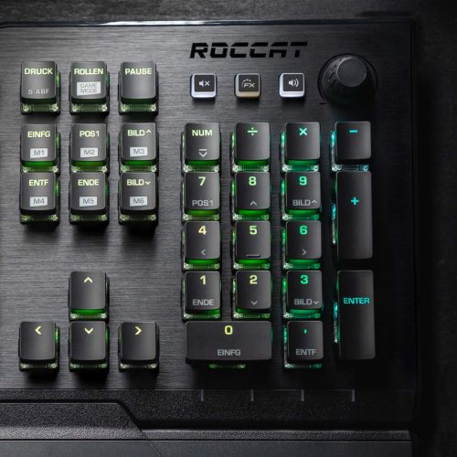  [아마존베스트]Roccat Vulcan 121 - mechanical gaming keyboard, AIMO LED single key illumination, titanium switches, aluminum surface, multimedia keys, palm rest, tactile switch, black