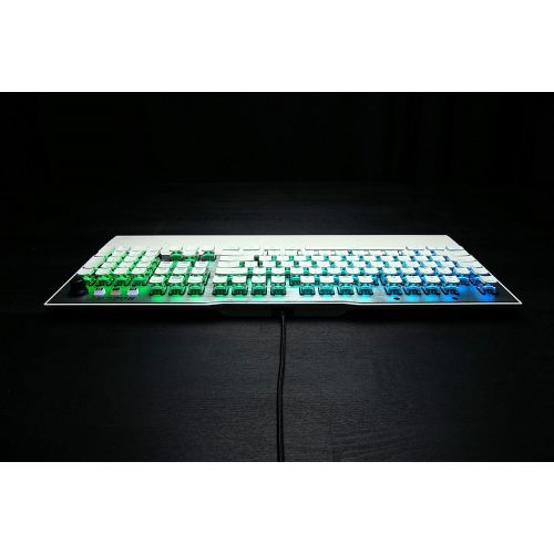  [아마존베스트]Roccat Vulcan 122 - mechanical gaming keyboard, AIMO LED single key illumination, titanium switches, aluminum surface, multimedia keys, palm rest, tactile switch, white