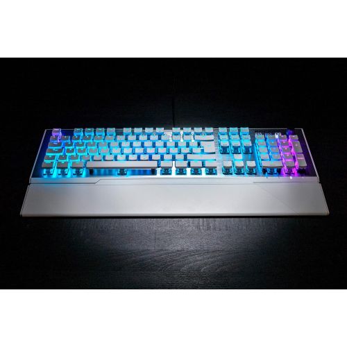  [아마존베스트]Roccat Vulcan 122 - mechanical gaming keyboard, AIMO LED single key illumination, titanium switches, aluminum surface, multimedia keys, palm rest, tactile switch, white