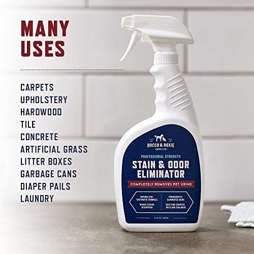  Rocco & Roxie Supply Co Rocco & Roxie Professional Strength Stain & Odor Eliminator - Enzyme-Powered Pet Odor & Stain Remover for Dog and Cats Urine