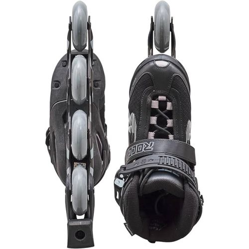  ROCES Men's Pic Tif Outdoor Breathable Fitness Comfort 4 80mm Wheels Racing Inline Skates with Memory Buckle, Easy Entry Boots, Glass Fiber Reinforced Shell & Aluminum Frame