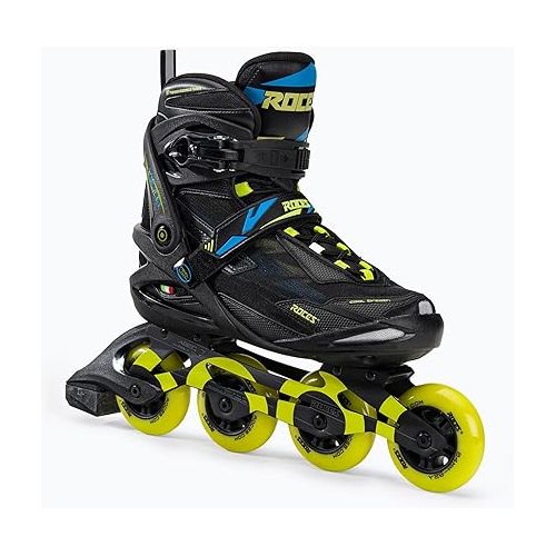  Roces Men's Helium II TIF Lightweight Breathable Adjustable Fitness Sporty Outdoor Four 84mm Wheel Inline Racing Skates with Easy Entry System & Invisible Frame