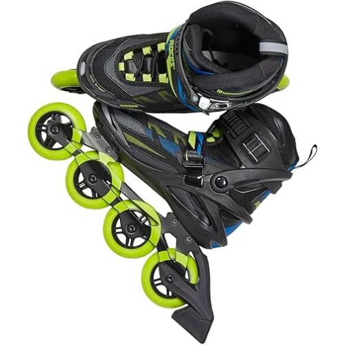  Roces Men's Helium II TIF Lightweight Breathable Adjustable Fitness Sporty Outdoor Four 84mm Wheel Inline Racing Skates with Easy Entry System & Invisible Frame