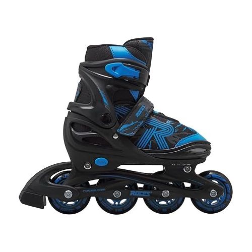  ROCES Boys' Jokey 3.0 Outdoor Adjustable Size Comfort 4-Wheel Children Racing Inline Skates with Micrometric Buckle, Polypropylene Shell & Frame