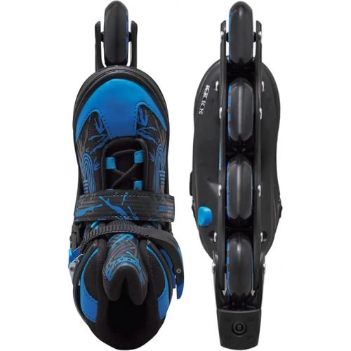  ROCES Boys' Jokey 3.0 Outdoor Adjustable Size Comfort 4-Wheel Children Racing Inline Skates with Micrometric Buckle, Polypropylene Shell & Frame