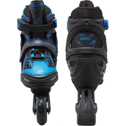  ROCES Boys' Jokey 3.0 Outdoor Adjustable Size Comfort 4-Wheel Children Racing Inline Skates with Micrometric Buckle, Polypropylene Shell & Frame