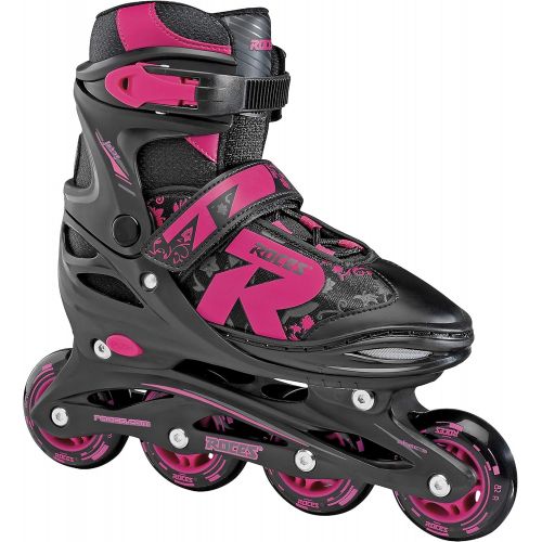  Roces Jokey Adjustable Inline Skate, Black/Pink, US 5-8
