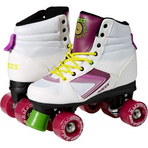  Roces 550041 Model Kolossal Roller Skate, US 6M8W, WhitePurpleYellow