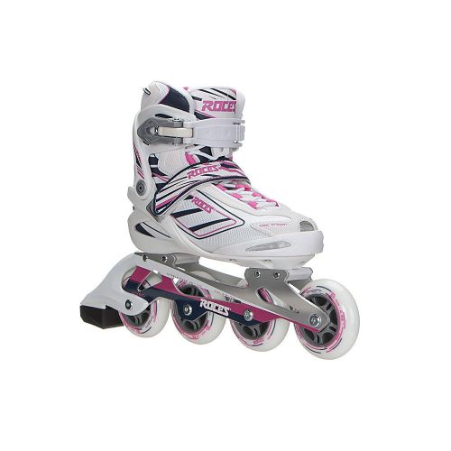  Roces Womens IZI Sporty Inline Fitness Skates, White-Blue-Pink. 400802 00002