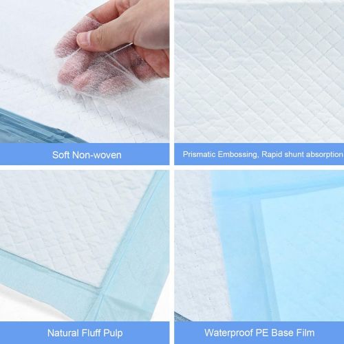  Rocinha Baby Disposable Underpad Disposable Changing Pads for Baby Waterproof Diaper Changing Pad Breathable Underpads Bed Table Protector Mat, 17 Inches x 13 Inches, Pack of 100