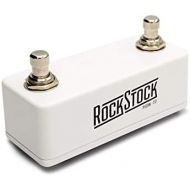 Rock Stock Dual Switch TRS Auxiliary Guitar Pedal Footswitch - (Arctic White)