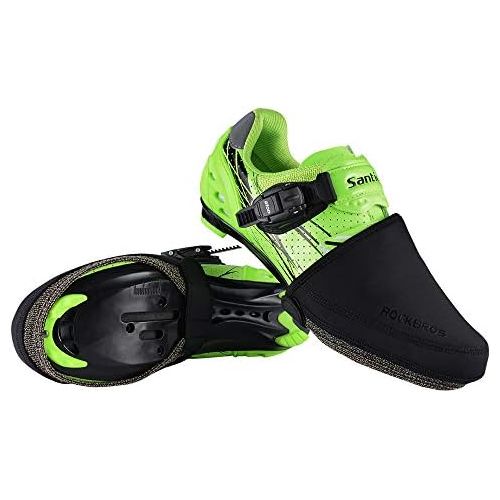  [아마존베스트]RockBros Cycling Bike Shoe Toe Cover Warmer Protector Winter Thermal Black 1 Pair for Men Women