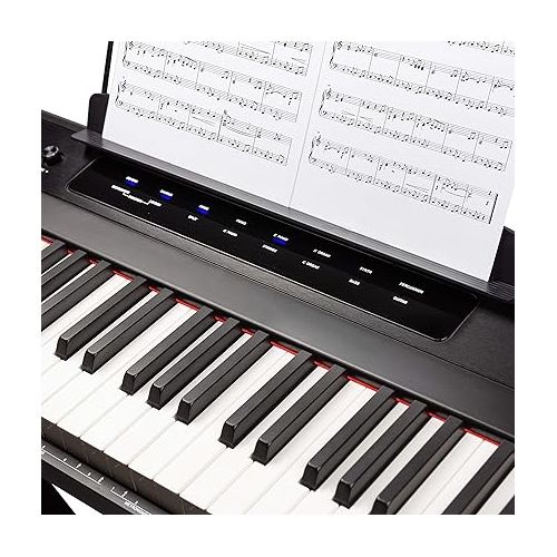  RockJam 88-Key Beginner Digital Piano, Black & Universal Sustain Pedal for Electronic Keyboards and Digital Pianos With Polarity Switch, Anti-Slip Rubber Bottom and 5.9 ft. Cable