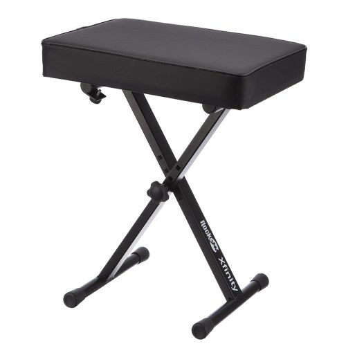  RockJam KB100 Adjustable Padded Keyboard Bench, X-Style, Black