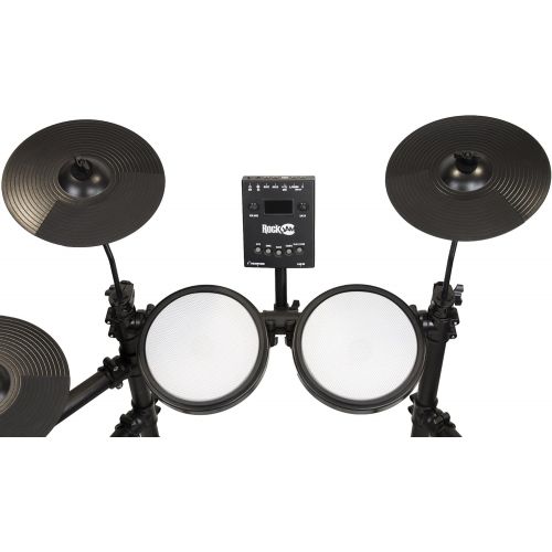  [아마존 핫딜] [아마존핫딜]RockJam Mesh Head Kit, Eight Piece Electronic Drum Kit with Mesh Head, Easy Assemble Rack and Drum Module including 30 Kits, USB and Midi connectivity