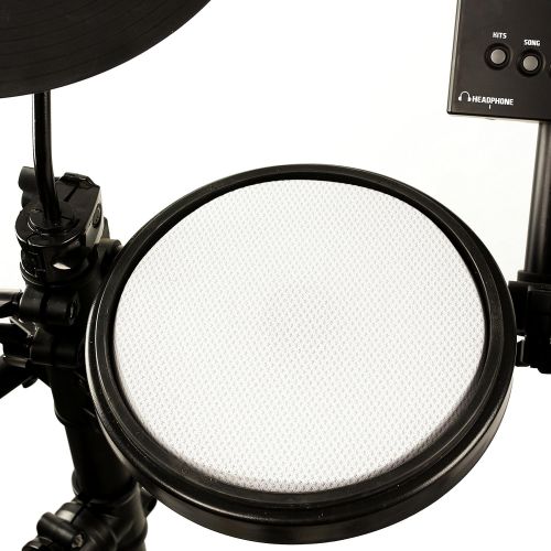  [아마존 핫딜] [아마존핫딜]RockJam Mesh Head Kit, Eight Piece Electronic Drum Kit with Mesh Head, Easy Assemble Rack and Drum Module including 30 Kits, USB and Midi connectivity