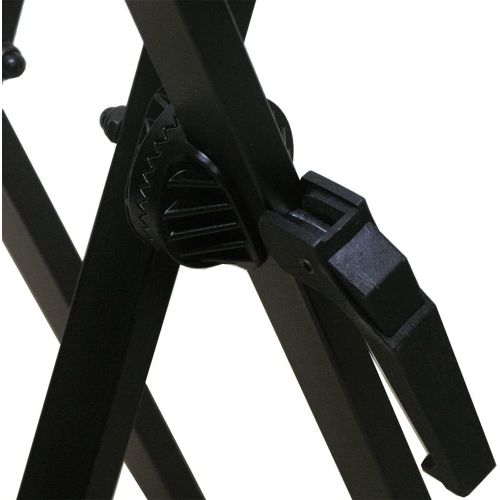  RockJam Xfinity Heavy-Duty, Double-X, Pre-Assembled, Infinitely Adjustable Piano Keyboard Stand with Locking Straps