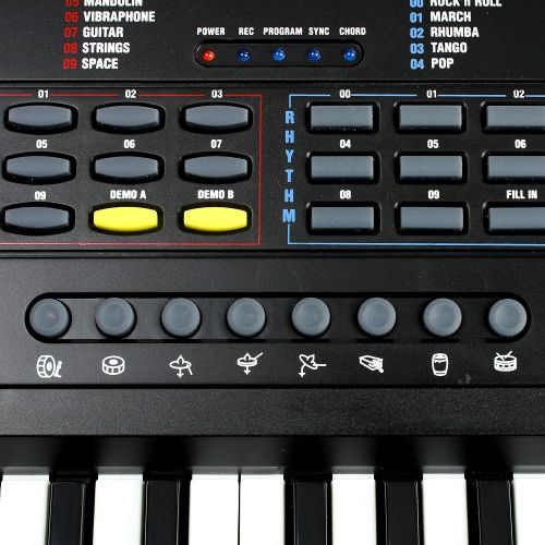  [아마존베스트]RockJam (RJ549) 49-Key Portable Electric Keyboard Piano With Power Supply, Sheet Music Stand and Simply Piano App