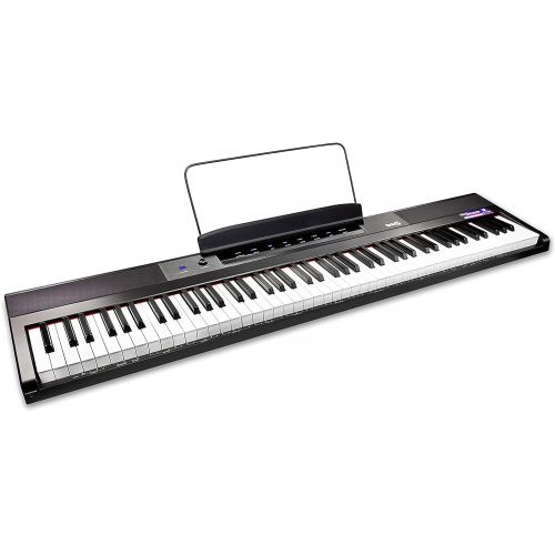  [아마존베스트]RockJam 88-Key Beginner Digital Piano with Full-Size Semi-Weighted Keys, Power Supply, Simply Piano App Content & Key Note Stickers, Black