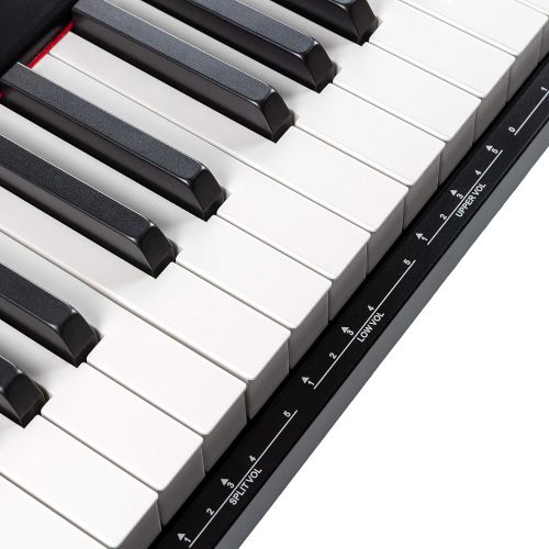  [아마존베스트]RockJam 88-Key Beginner Digital Piano with Full-Size Semi-Weighted Keys, Power Supply, Simply Piano App Content & Key Note Stickers, Black