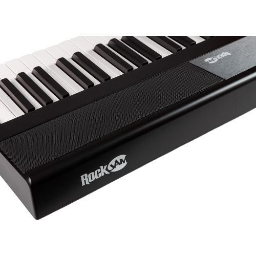  [아마존베스트]RockJam 88-Key Beginner Digital Piano with Full-Size Semi-Weighted Keys, Power Supply, Simply Piano App Content & Key Note Stickers, Black