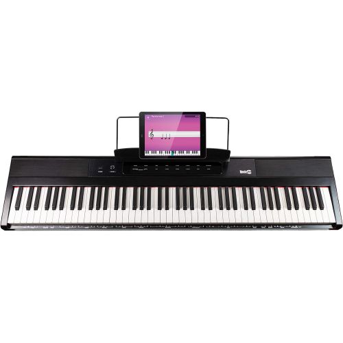  [아마존베스트]RockJam 88-Key Beginner Digital Piano with Full-Size Semi-Weighted Keys, Power Supply, Keyboard Stand, Keyboard Bench, Sustain Pedal, Simply Piano App Content & Key Note Stickers