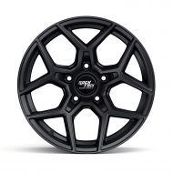 RockTrix RT105 (1) 17 Wheel for Jeep Wrangler JK JL 5x5 Bolt Pattern 17x9 (+12mm Offset, 5.5 Backspacing) 71.5mm Bore - Matte Black - Also for Grand Cherokee WJ WK WK2, Commander X