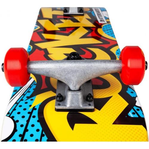  Rocket Complete Popart Mini-Skateboard, Unisex, Erwachsene, Mehrfarbig, 7,5 Zoll