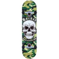 ROCKET Complete Combat Skull Skateboard Unisex Adult, Grey (Camo), 7.75 Inches